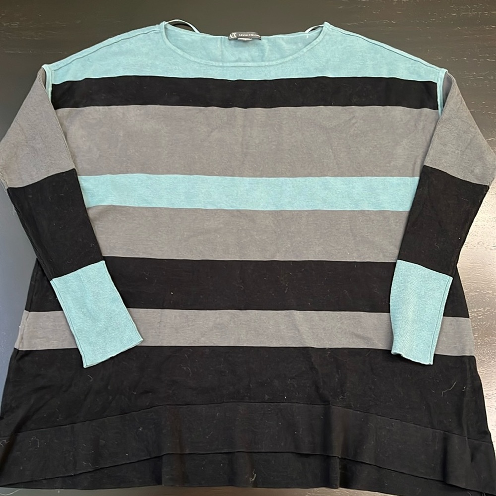 Armani Exchange Multi-Colored Oversized Sweater, Size Large